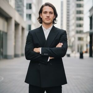 Canali Double Breasted Black Wool Blazer Jacket Size 50 Peak‎ Made in Italy